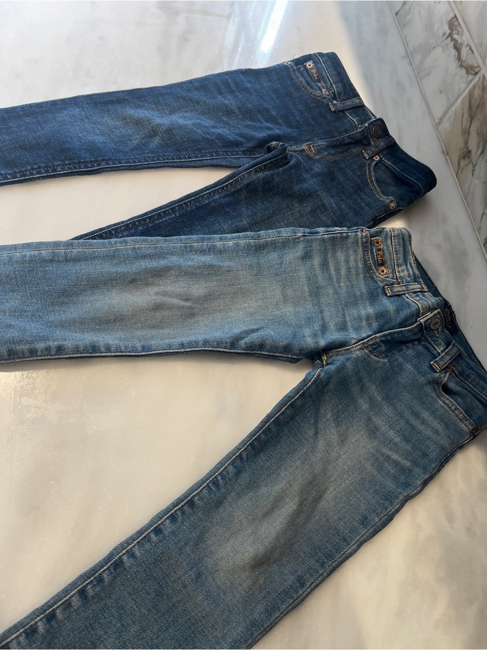 Ralph Lauren GirlsToddler Blue Denim Jeans - Classic Straight Fit & Skinny